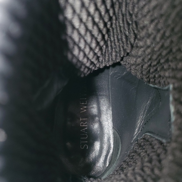 Stuart Weitzman Stitchwork Black Genuine Leather Lace Up Combat EUC - Picture 6 of 8